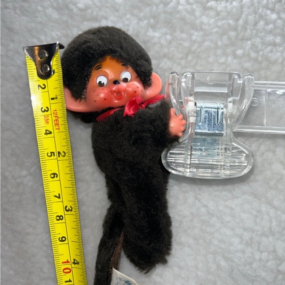 Monchichi Vtg monkey hugger clip 6" googley eyes Atlanta Gerber Novelty - Picture 6 of 12